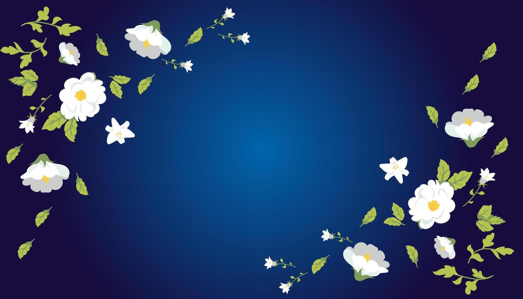Background design with jasmine flower vector
