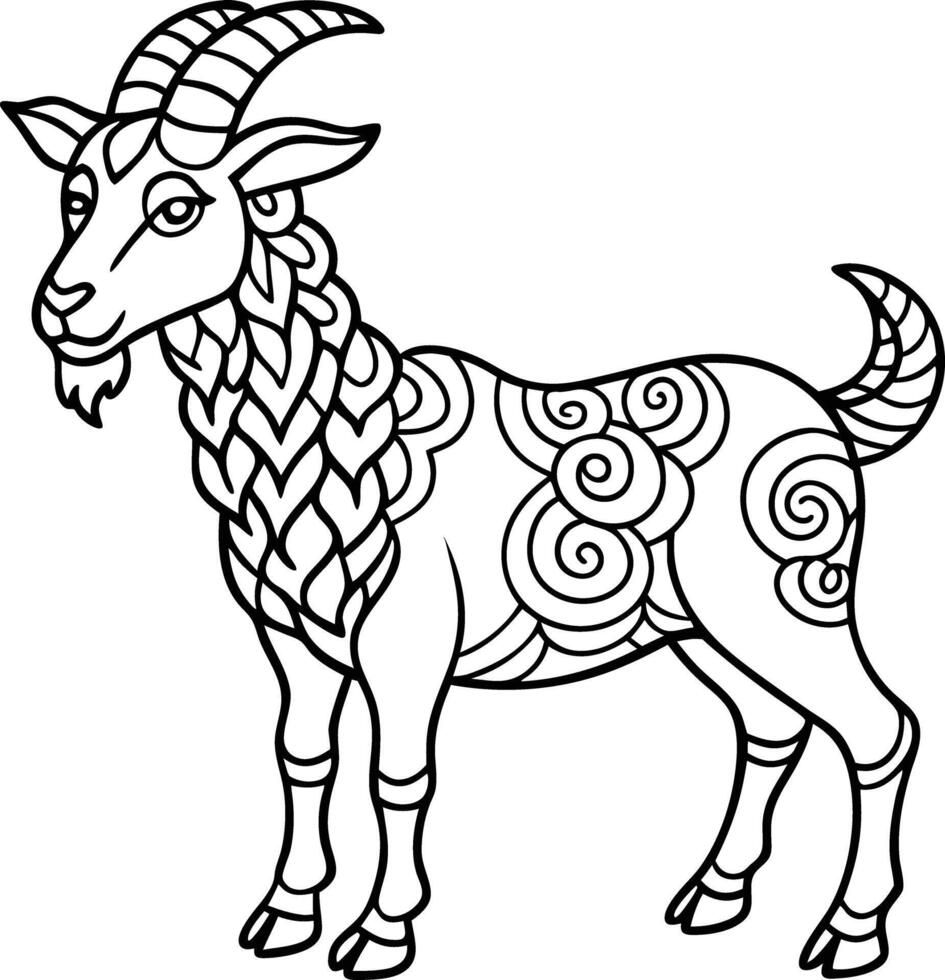 animal mandala coloring pages for stress relief vector