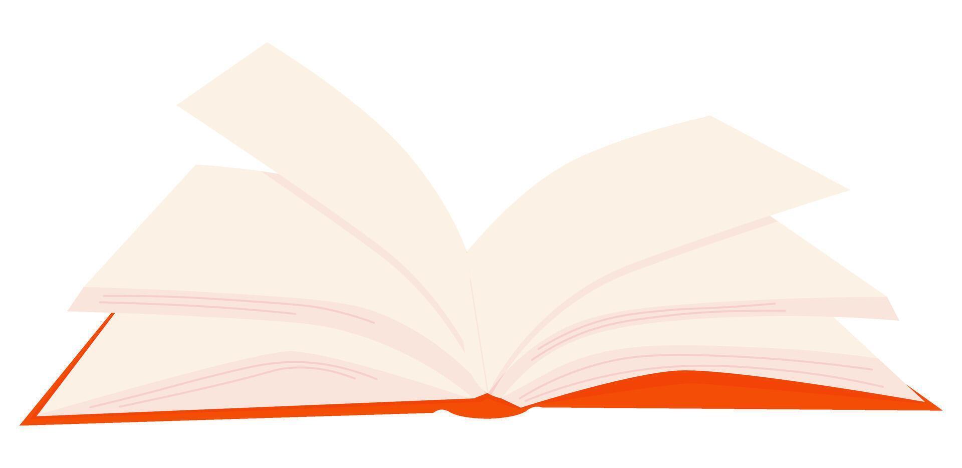 Open book. encyclopedia textbook for students. notebook copybook for notes. flat illustration vector