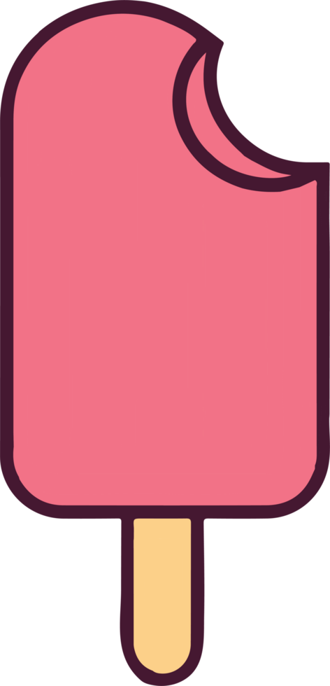 Missing Chunk Pink Ice Cream Bar png