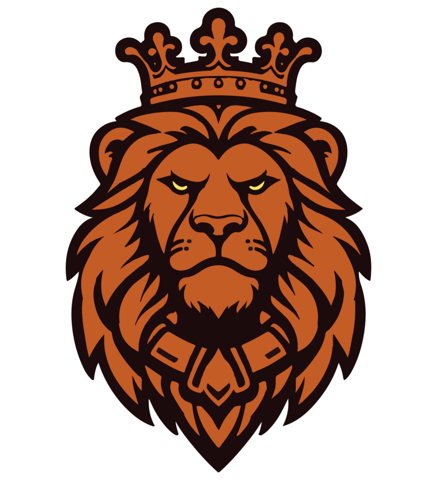 Lion Head with Crown png
