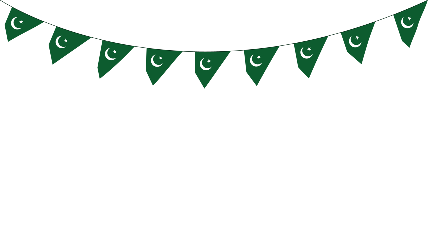 Round Pakistani flag decoration.Pakistan flag bunting png