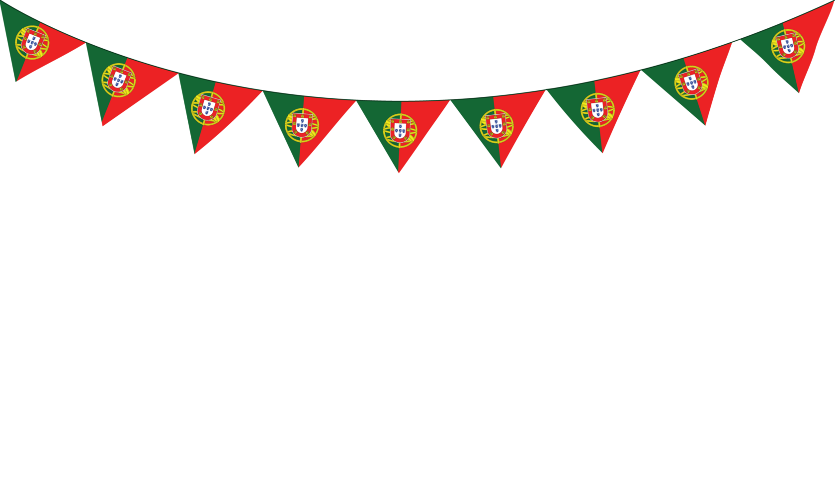 Round Portugal flag decoration.Portuguese flag bunting png