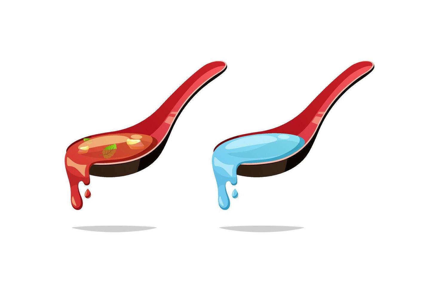 Soup spoon isolated on white background. vector