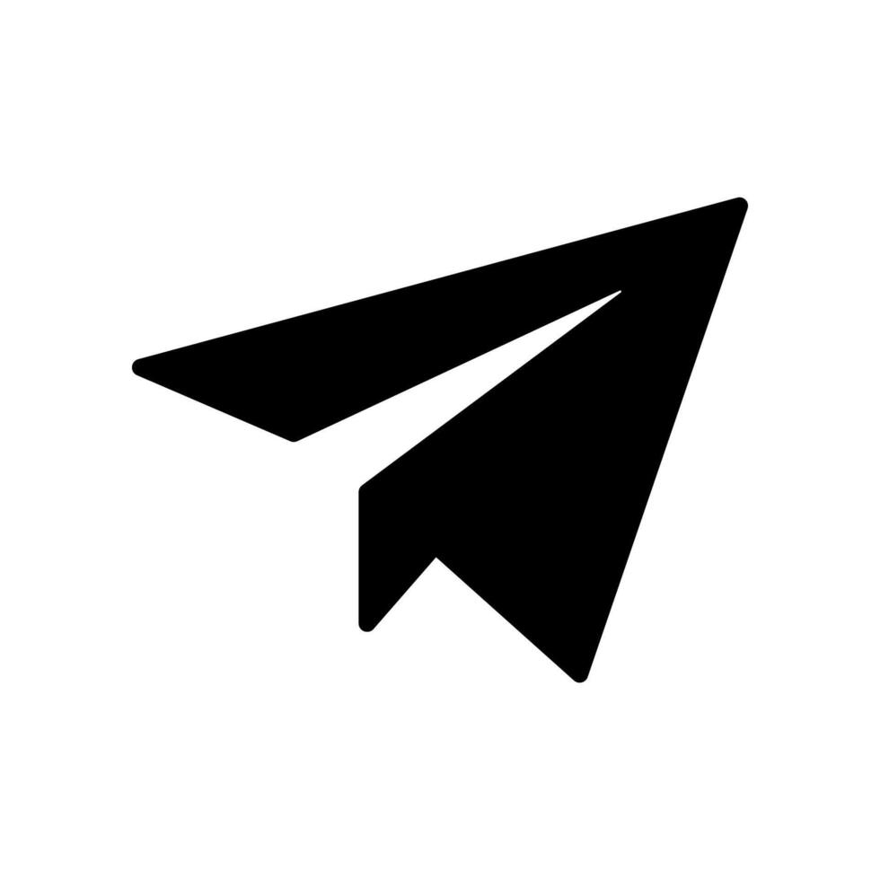 Paper airplane icon isolated on white background. vector
