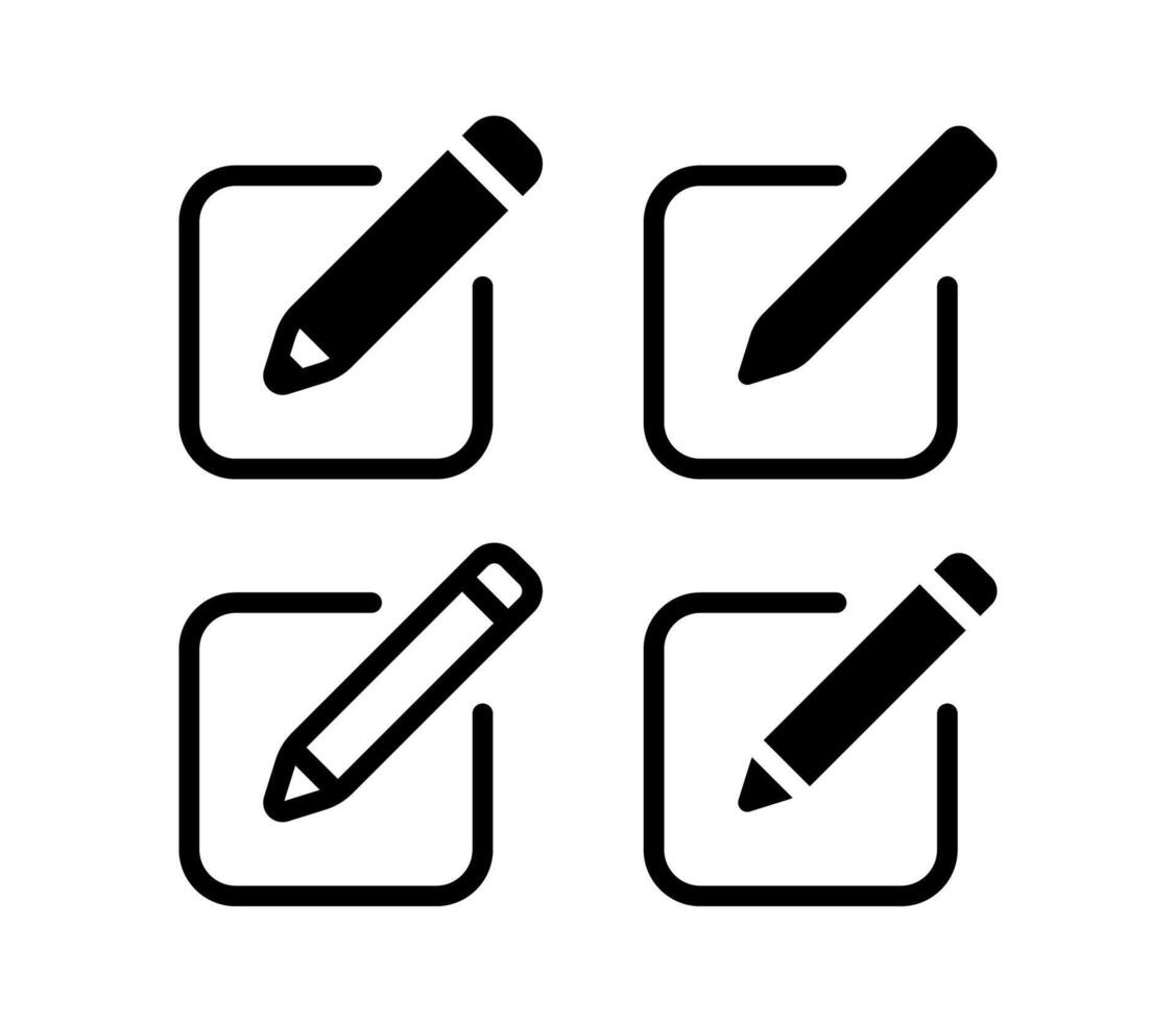 Edit icon isolated on white background. vector