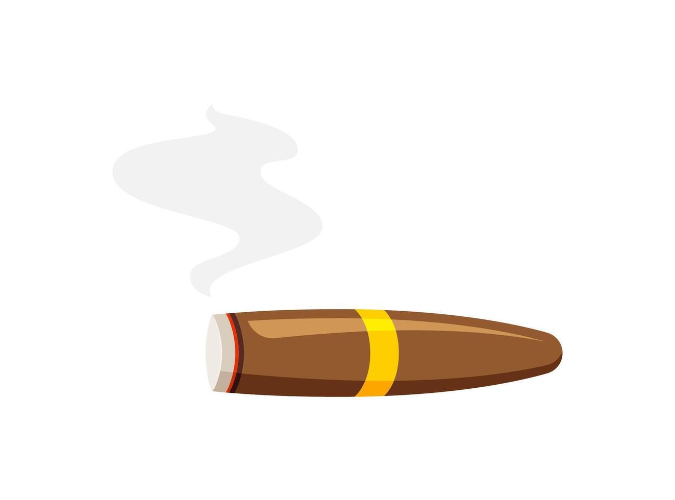 Cigarette burn visolated on white background vector
