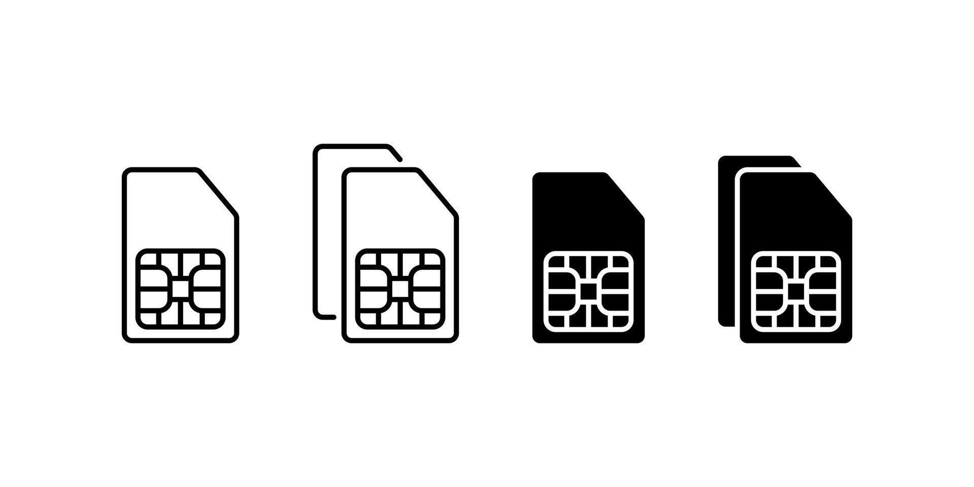 Sim card icon isolated on white background. vector