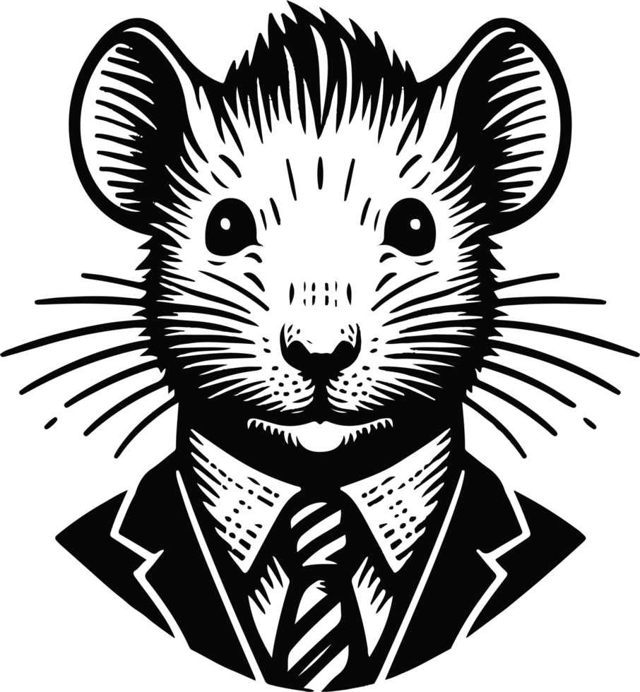Rat wearing a tie as a symbol of corruption png