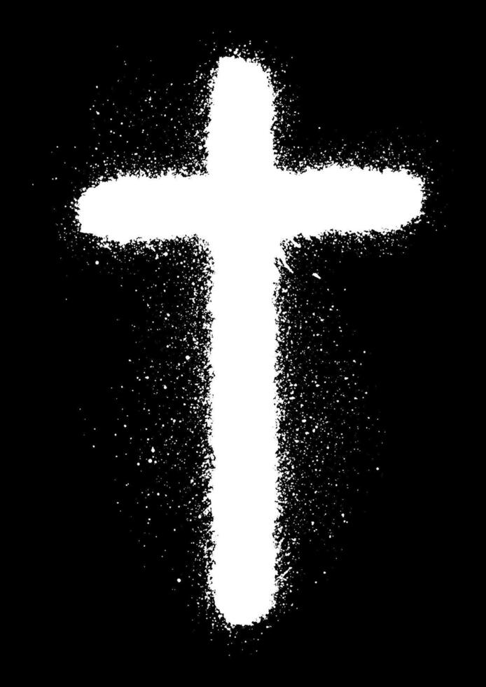 Grunge spray painted cross style background vector
