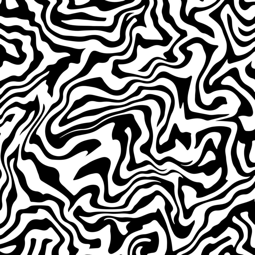 Abstract background with distorted pattern design in black and white vector