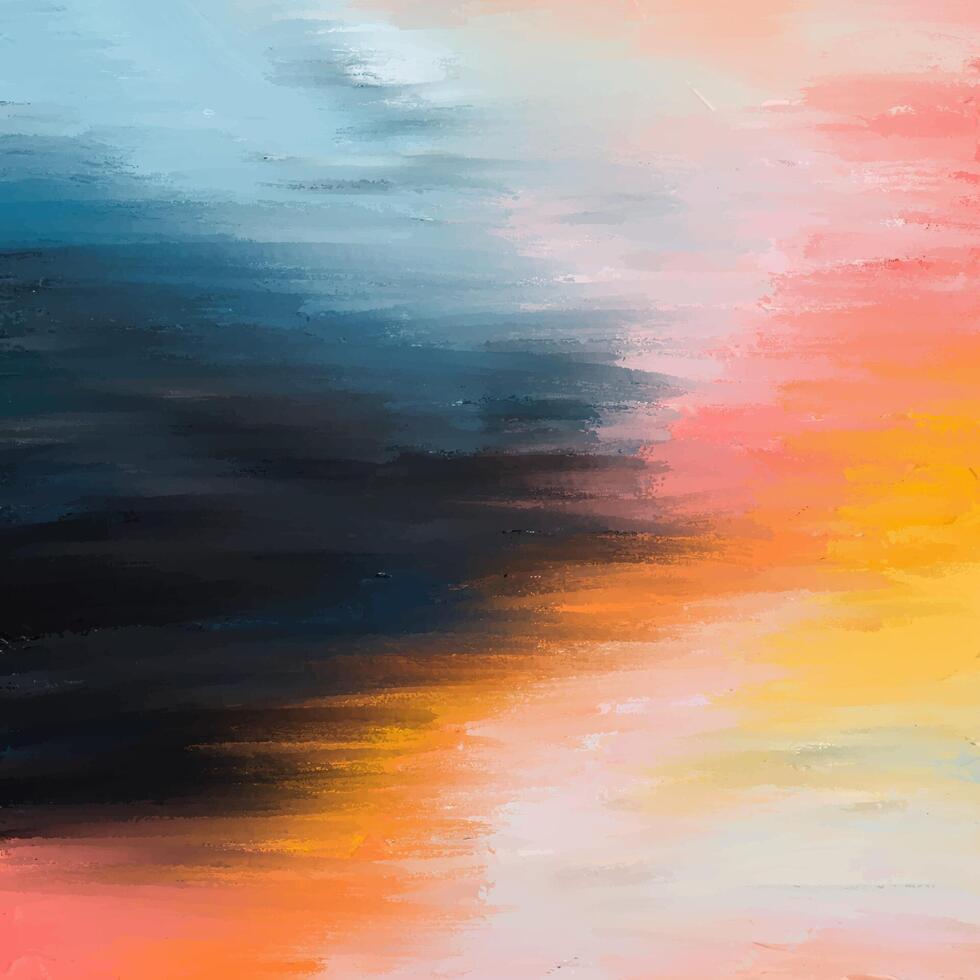 Hand painted modern abstract wall art design vector