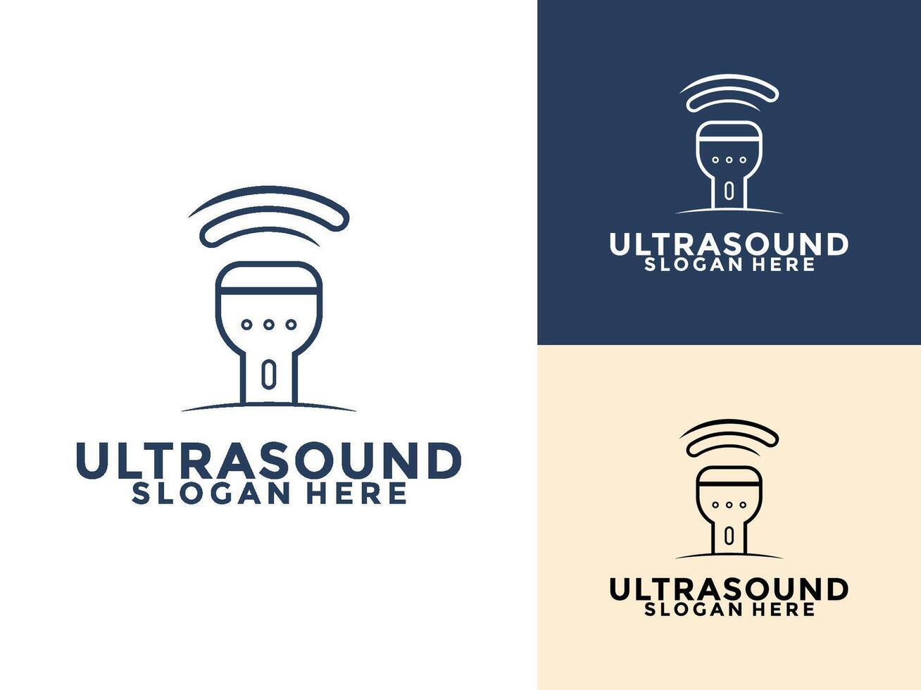 Ultrasound diagnostics logo. Ultrasound pregnancy Logo icon template, Medical research vector