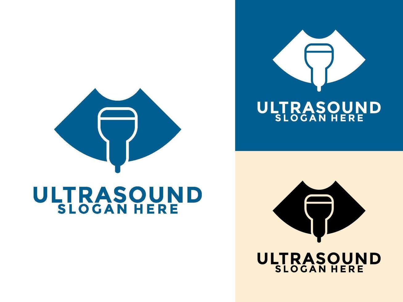 Ultrasound diagnostics logo. Ultrasound pregnancy Logo icon template, Medical research vector