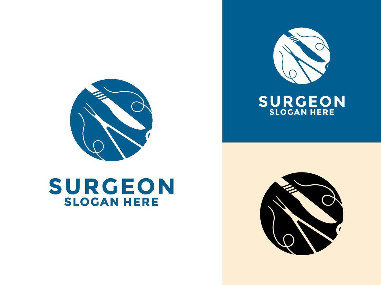 Surgeon logo design, Surgery department logo. Medical surgical logo, Surgery department logo vector