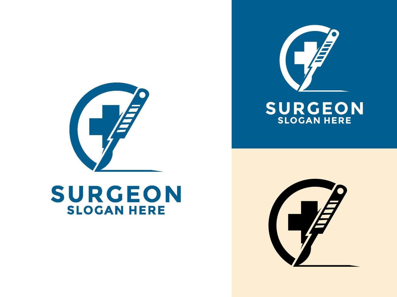 Surgeon logo design, Surgery department logo. Medical surgical logo, Surgery department logo vector