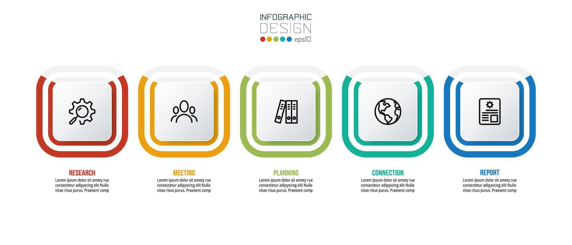 Business concept infographic template with option. vector