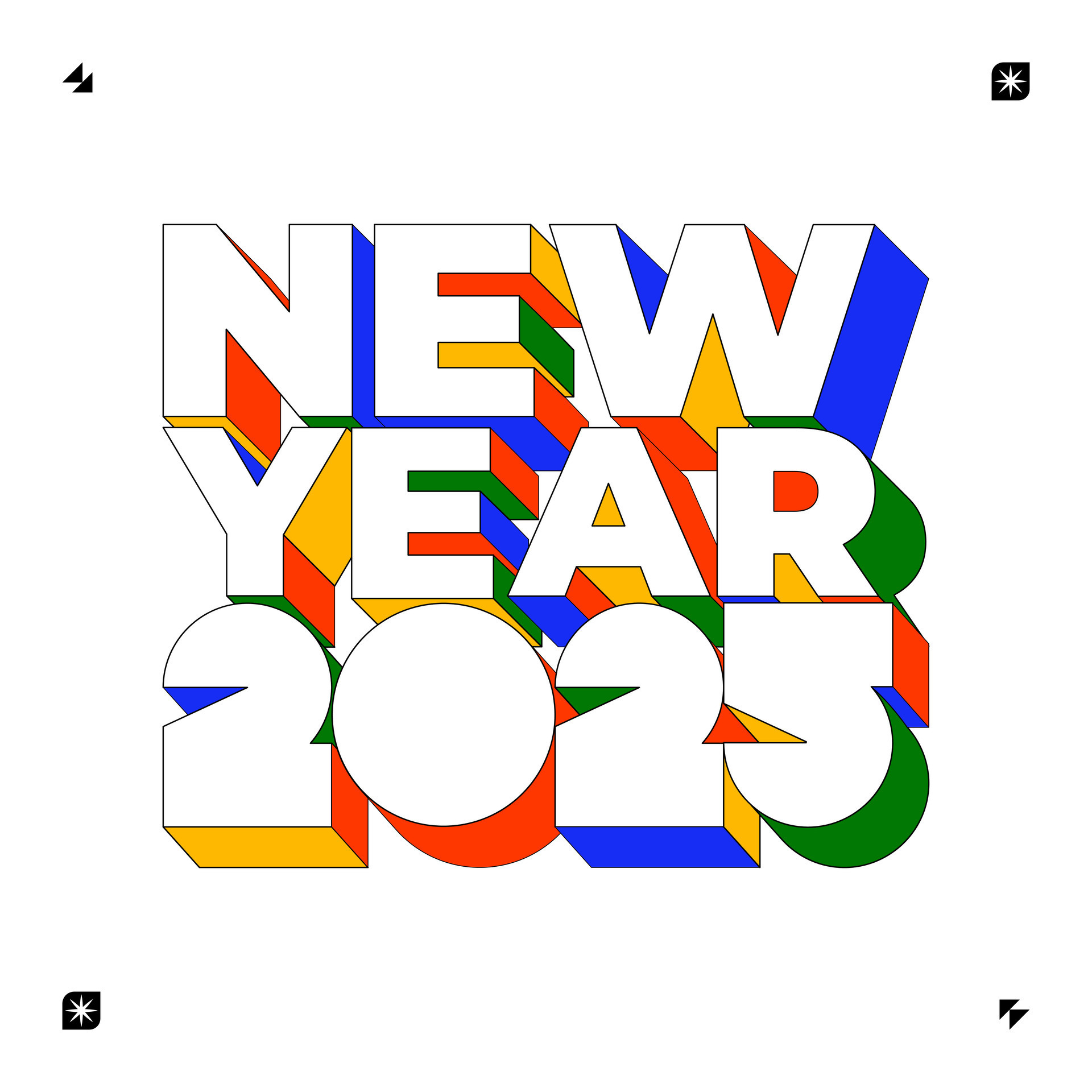 2025 New Year celebration with Happy New Year