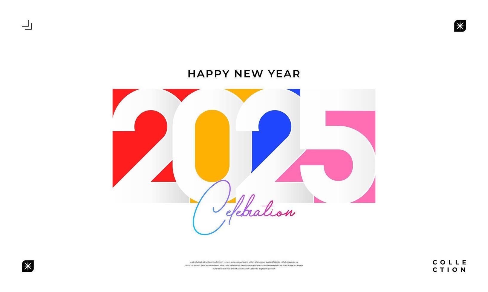 2025 New Year celebration with Happy New Year