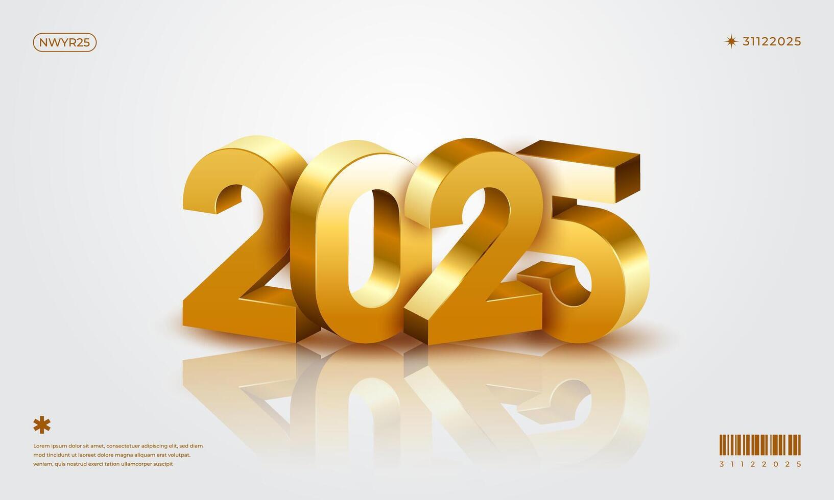 2025 New Year celebration with Happy New Year's Eve fireworks, countdown to midnight on December 31st vector