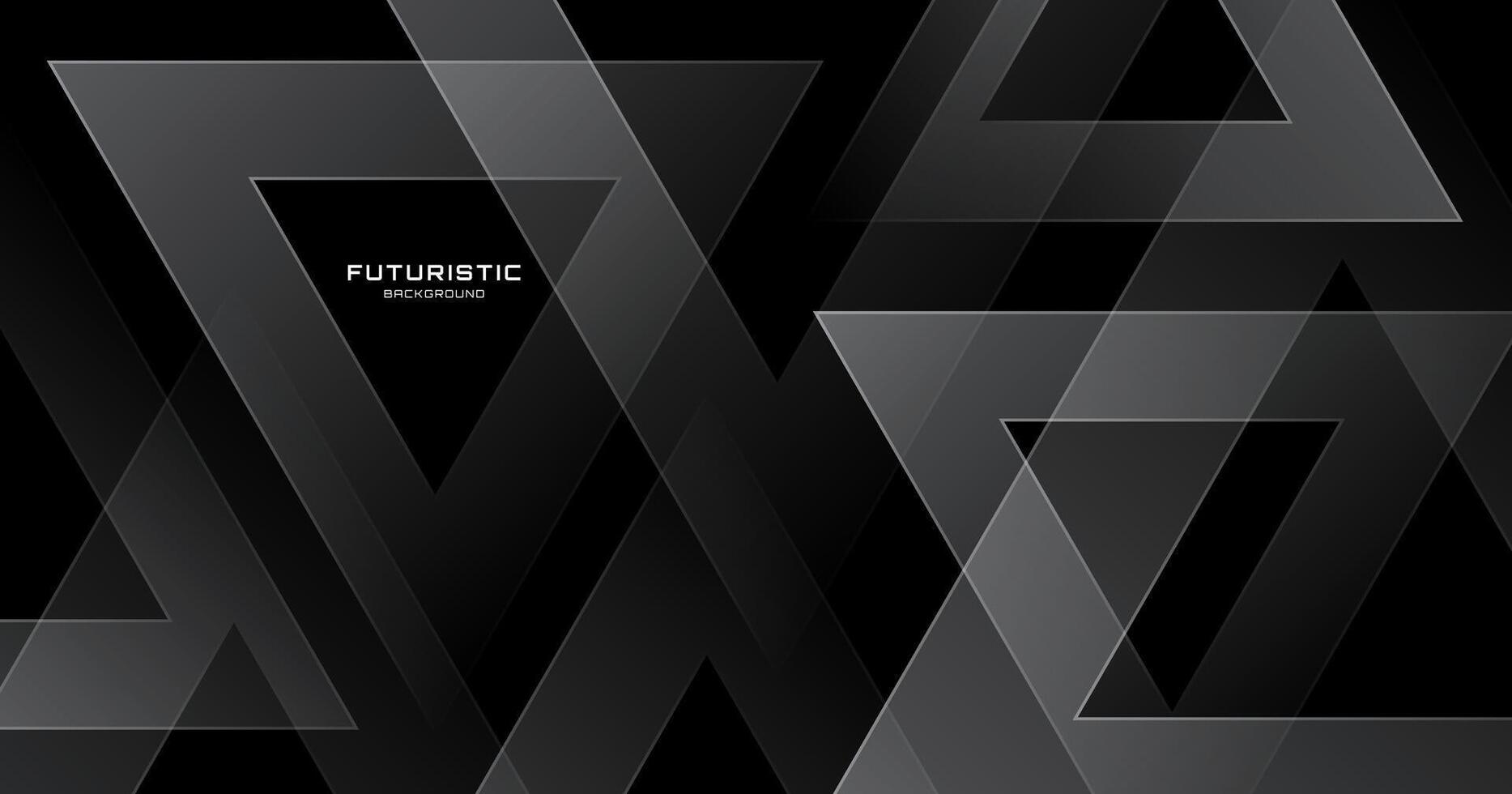 3D gray black abstract background overlap layer on dark space with triangles shape effect decoration. Modern graphic design element with cutout concept for web, poster, flyer, card, cover, or brochure vector
