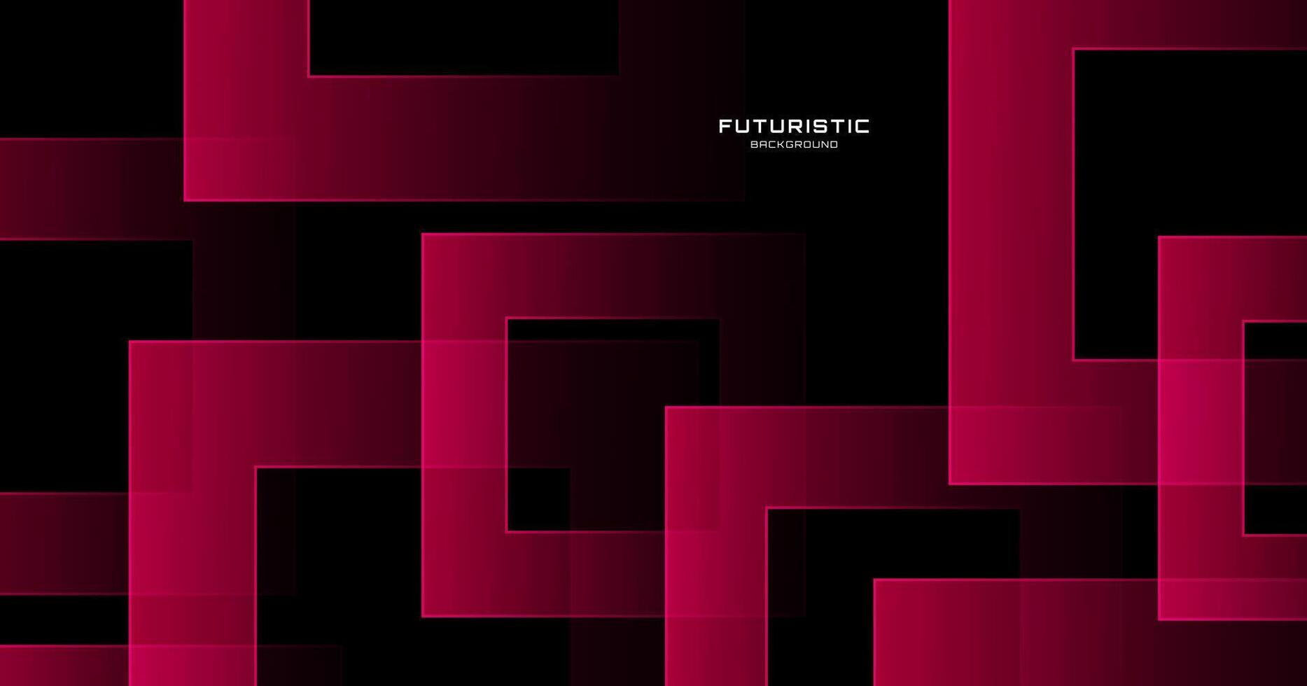 3D red black abstract background overlap layer on dark space with squares shape effect decoration. Modern graphic design element with cutout concept for web, poster, flyer, card, cover, or brochure vector