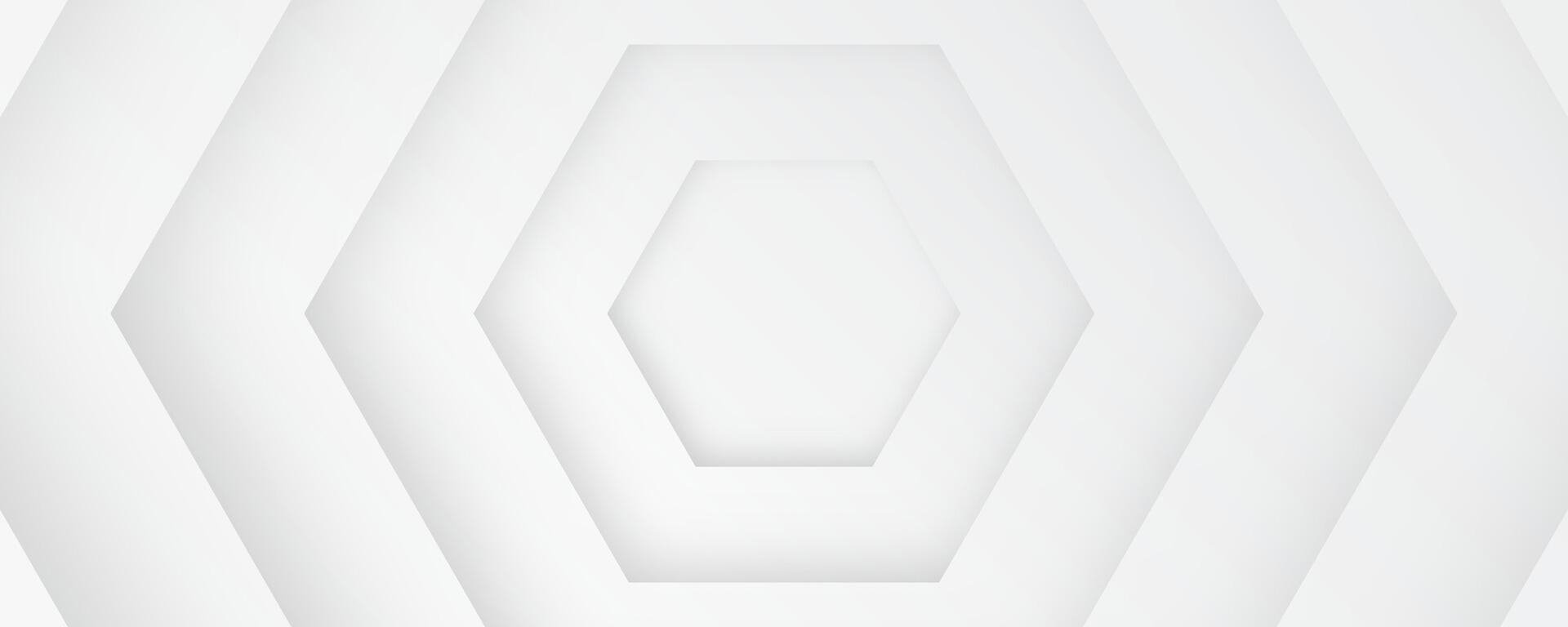 3D white abstract background overlap layer on bright space with cutout shape effect decoration. Modern graphic design element hexagons style concept for web banner, art, flyer, card, or brochure cover vector