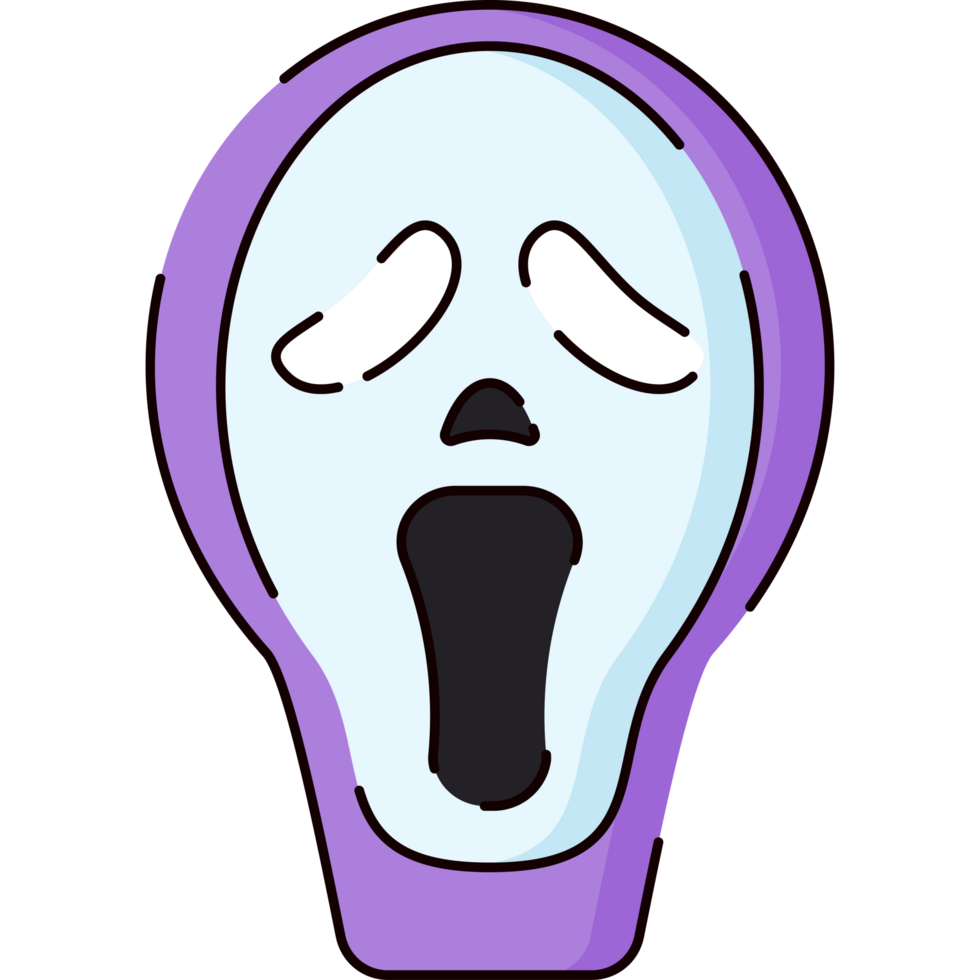 Scream Mask Illustration Isolated Transparent Background png