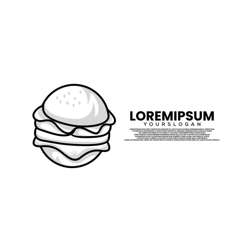 burger icon logo design vector