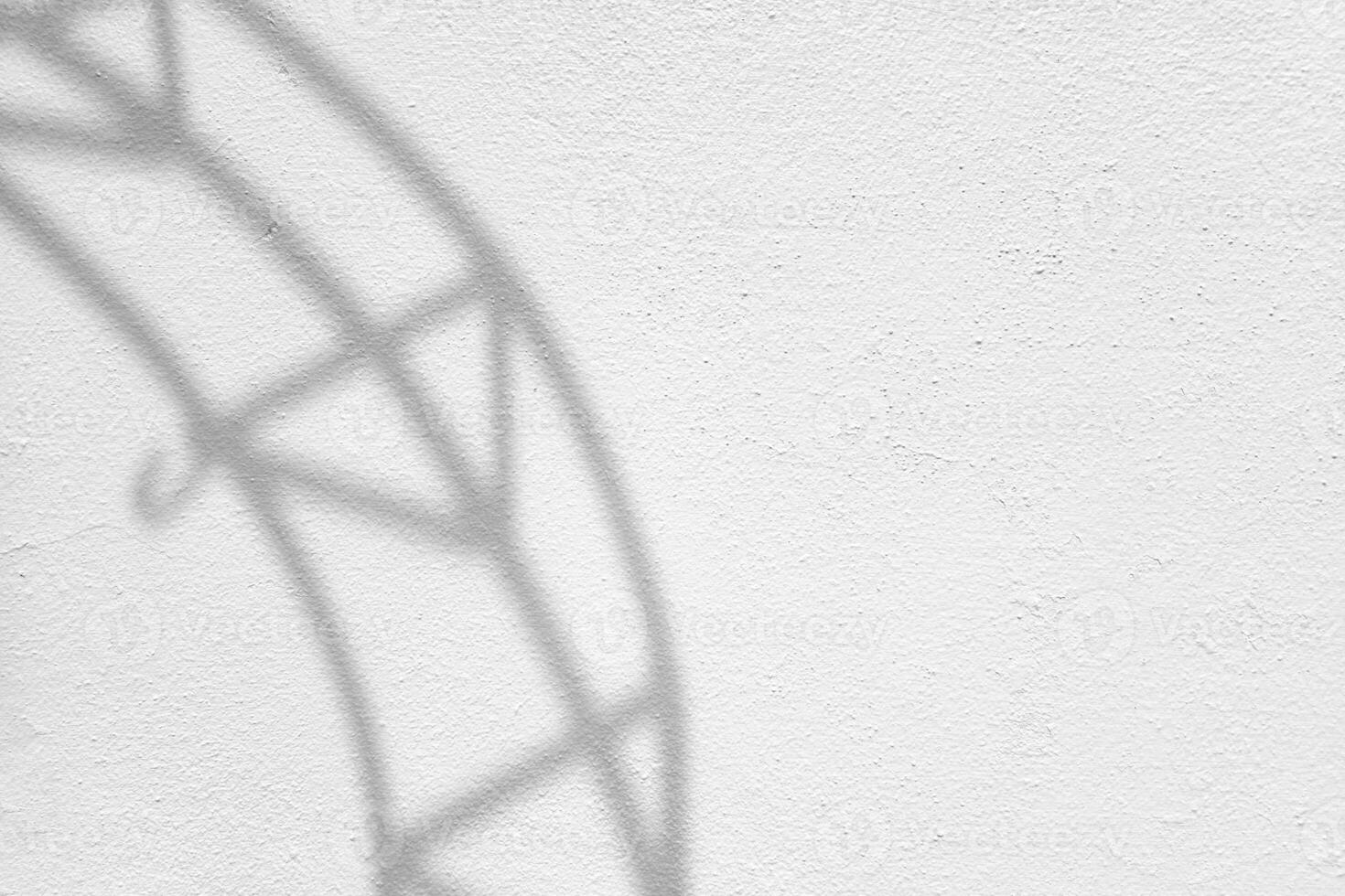 Metal Construction Pole Shadow on White Concrete Wall Texture Background photo