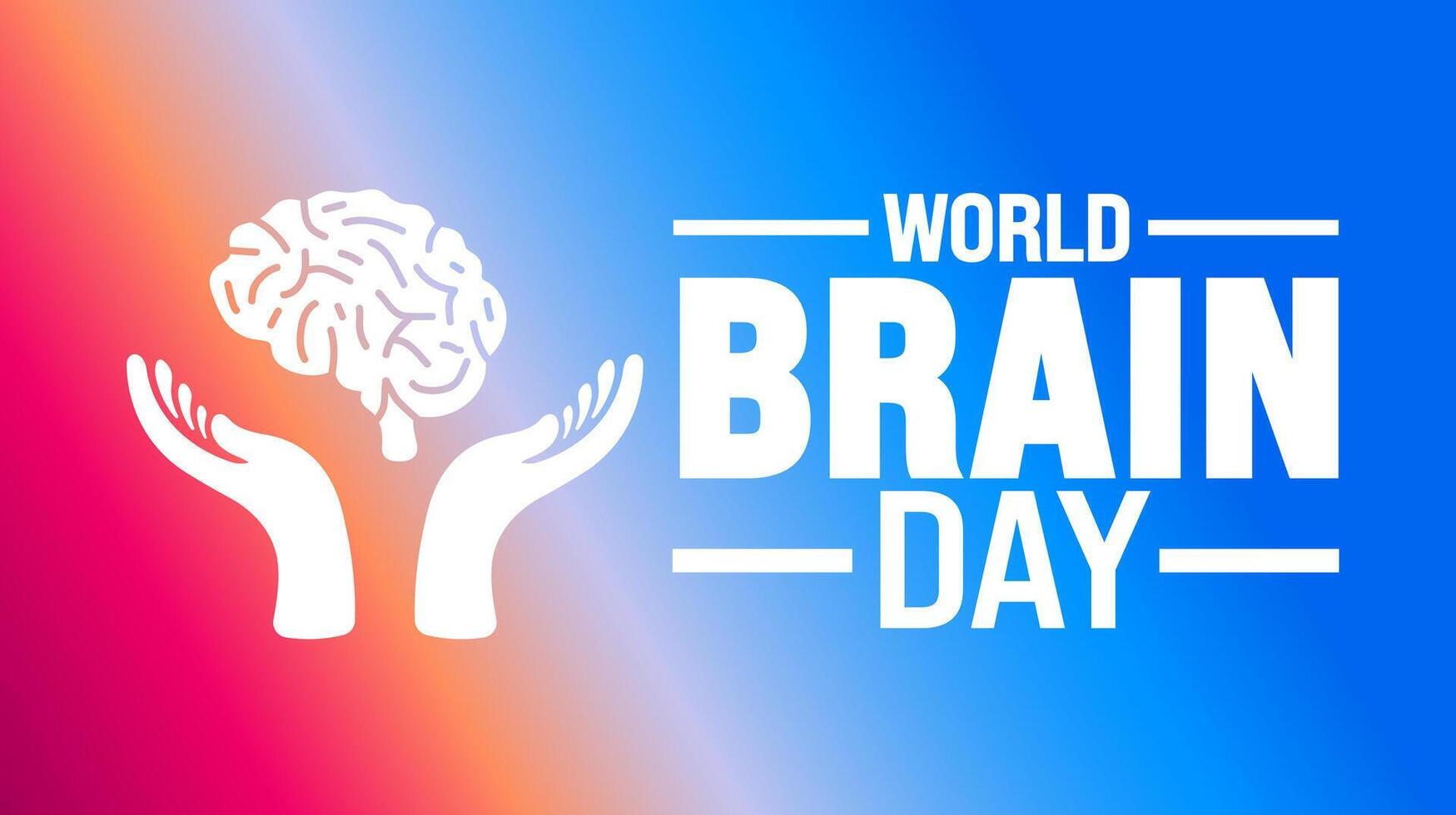 World Brain Day background template. Holiday concept. Use to background, banner, placard, card, and poster design template. vector