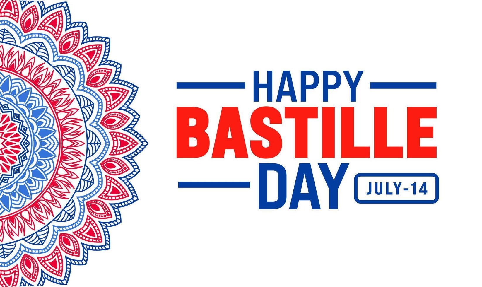 Happy Bastille Day background template. Holiday concept. Use to background, banner, placard, card, and poster design template. vector