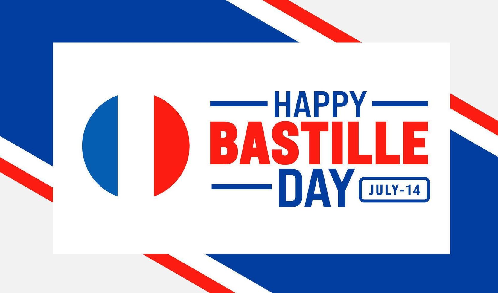 Happy Bastille Day background template. Holiday concept. Use to background, banner, placard, card, and poster design template. vector