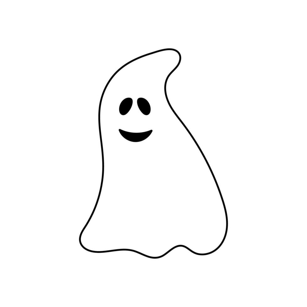 cute halloween ghosts illustration, flat halloween ghosts element, illustration vector