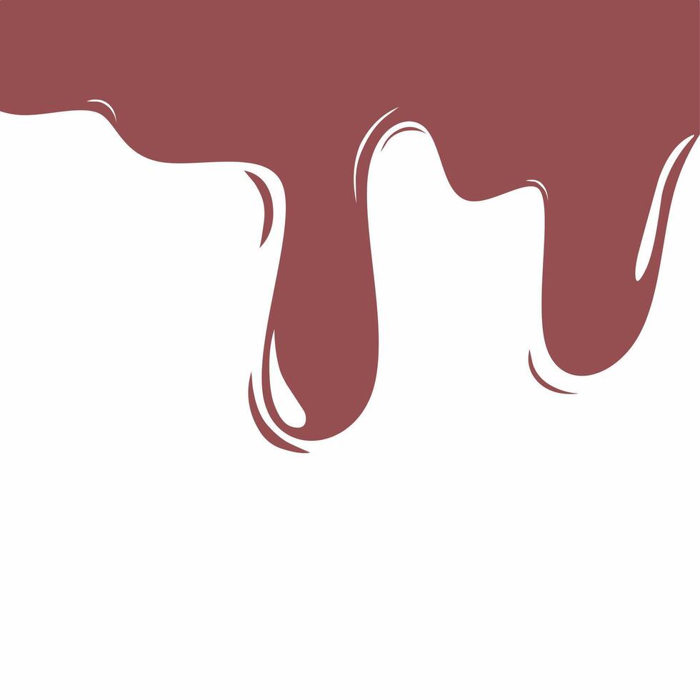 This is a illustration of melted chocolate on a white background vector