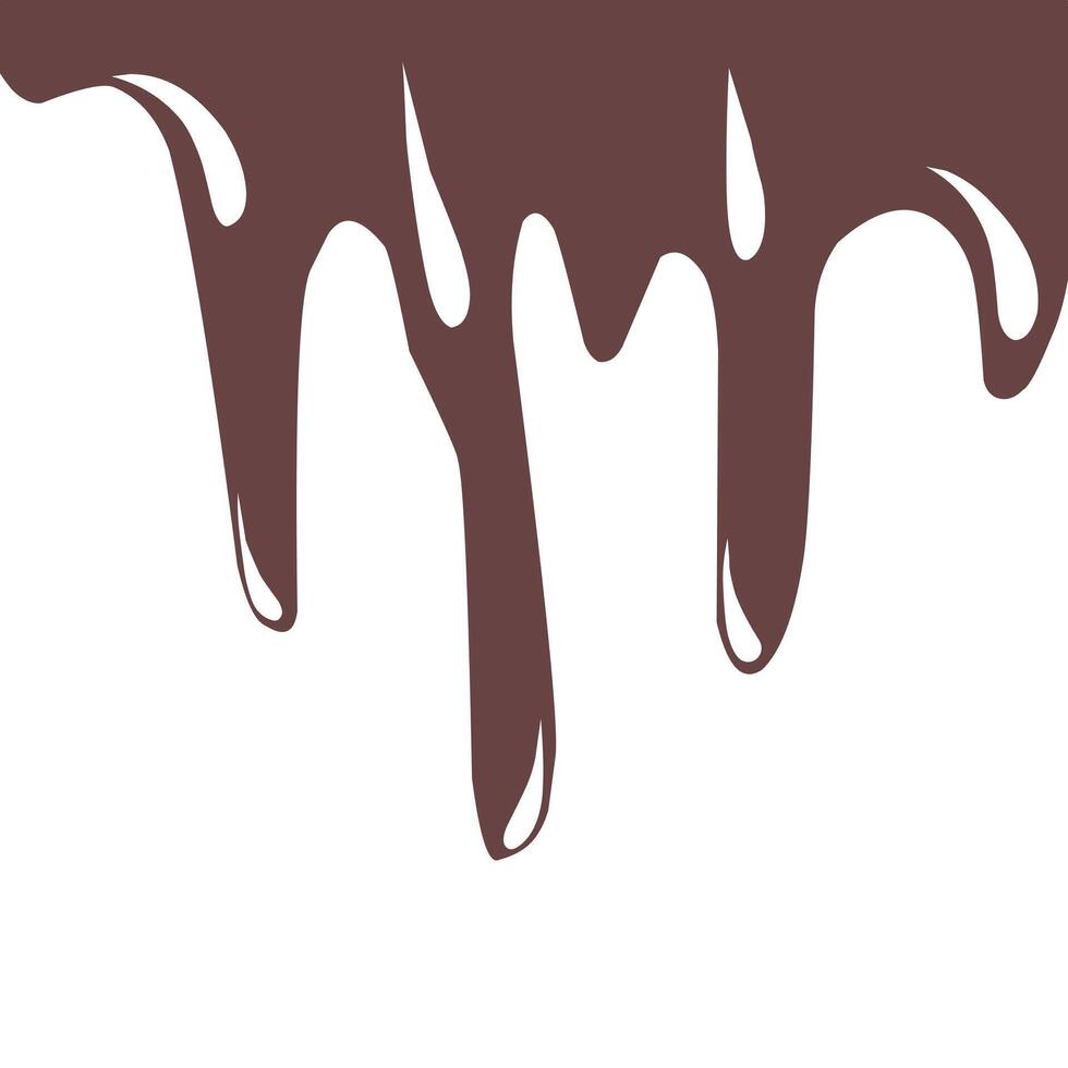 This is a illustration of melted chocolate on a white background vector