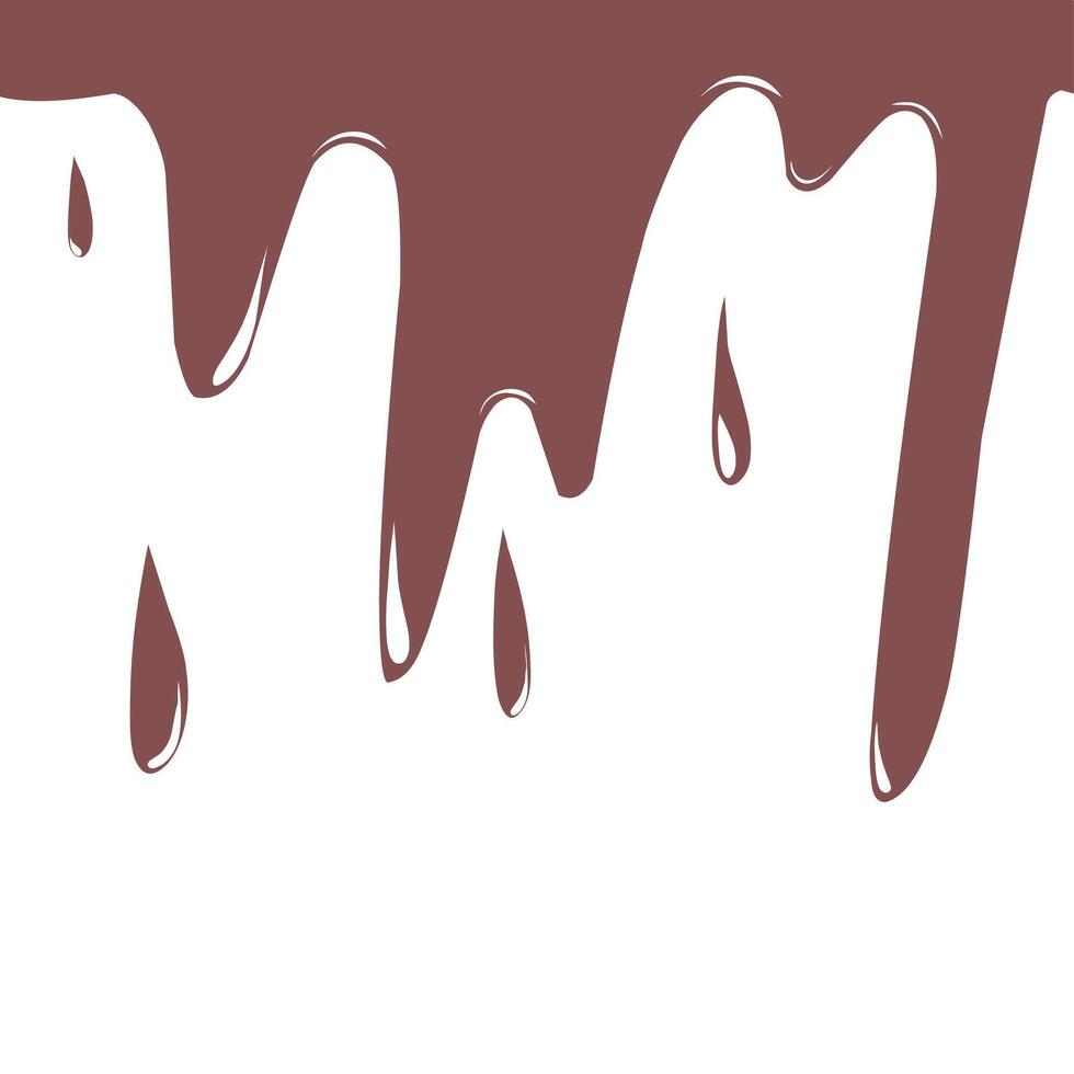 This is a illustration of melted chocolate on a white background vector