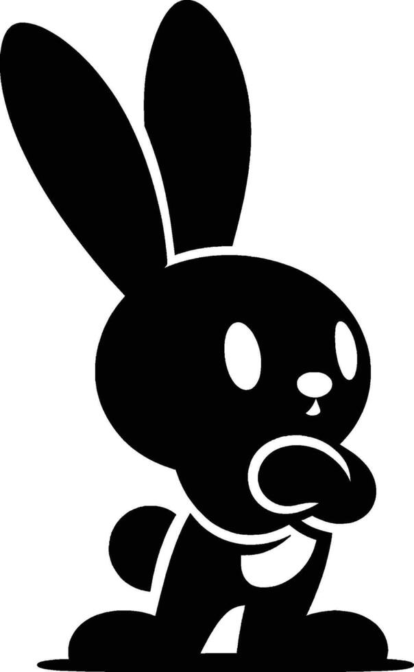Rabbit Silhouette illustration isolated on white background vector