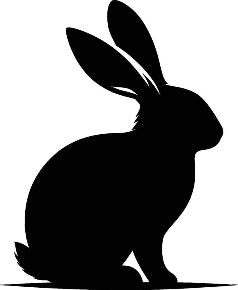 Rabbit Silhouette illustration isolated on white background vector