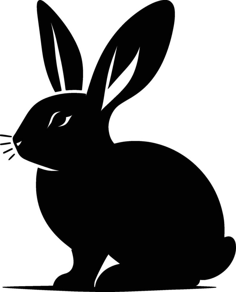 Rabbit Silhouette illustration isolated on white background vector