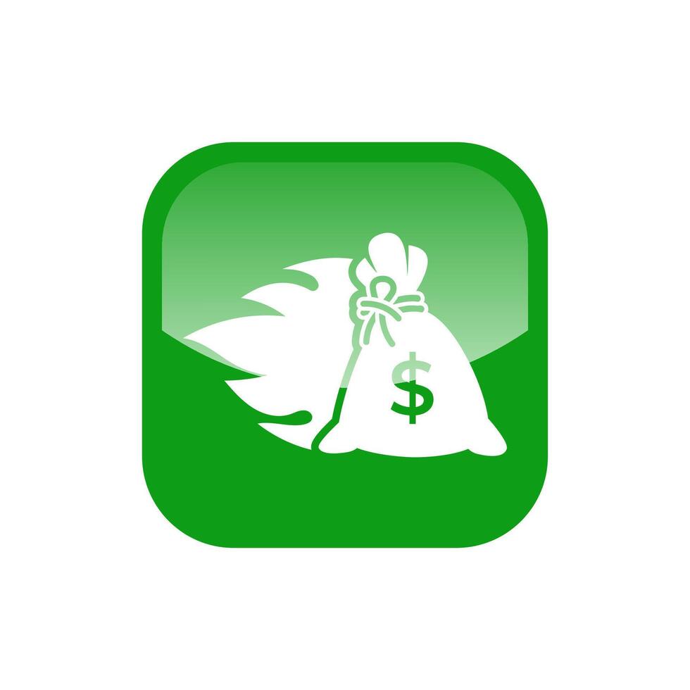 Money bag flat icon or logo with dollar logo, for business icon, and payment vector