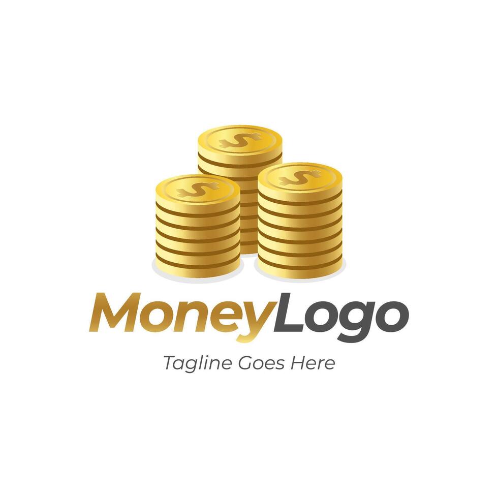 Money bag flat icon or logo with dollar logo, for business icon, and payment vector