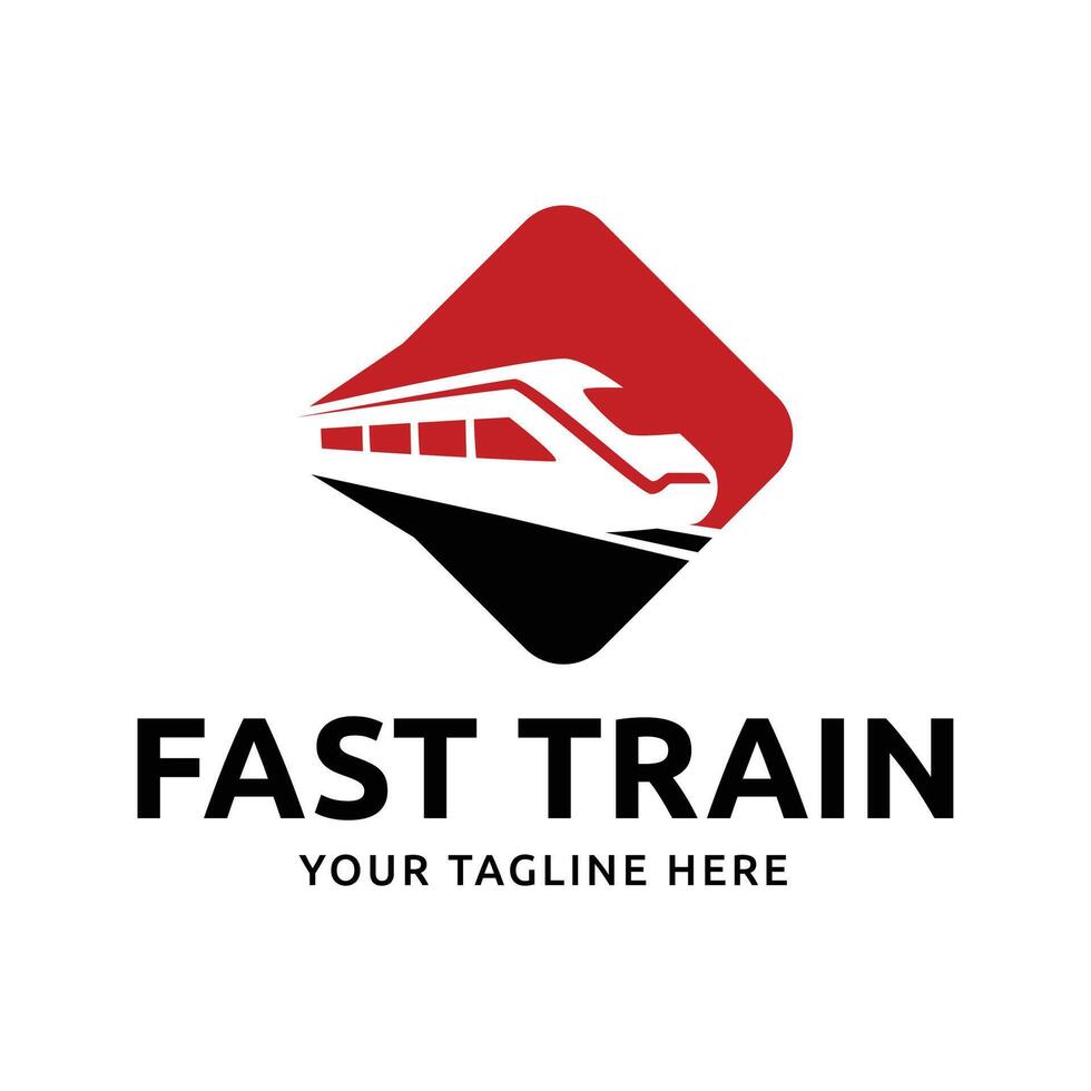 Old Locomotive Train Machine Logo Design vector