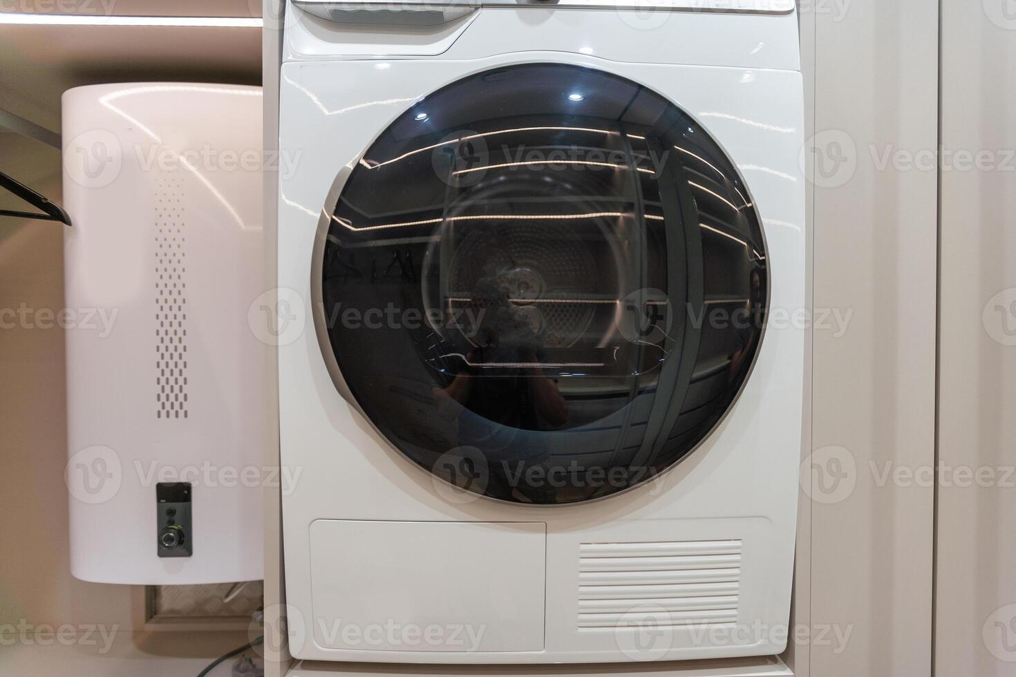 Laundry interior design in a luxury house photo