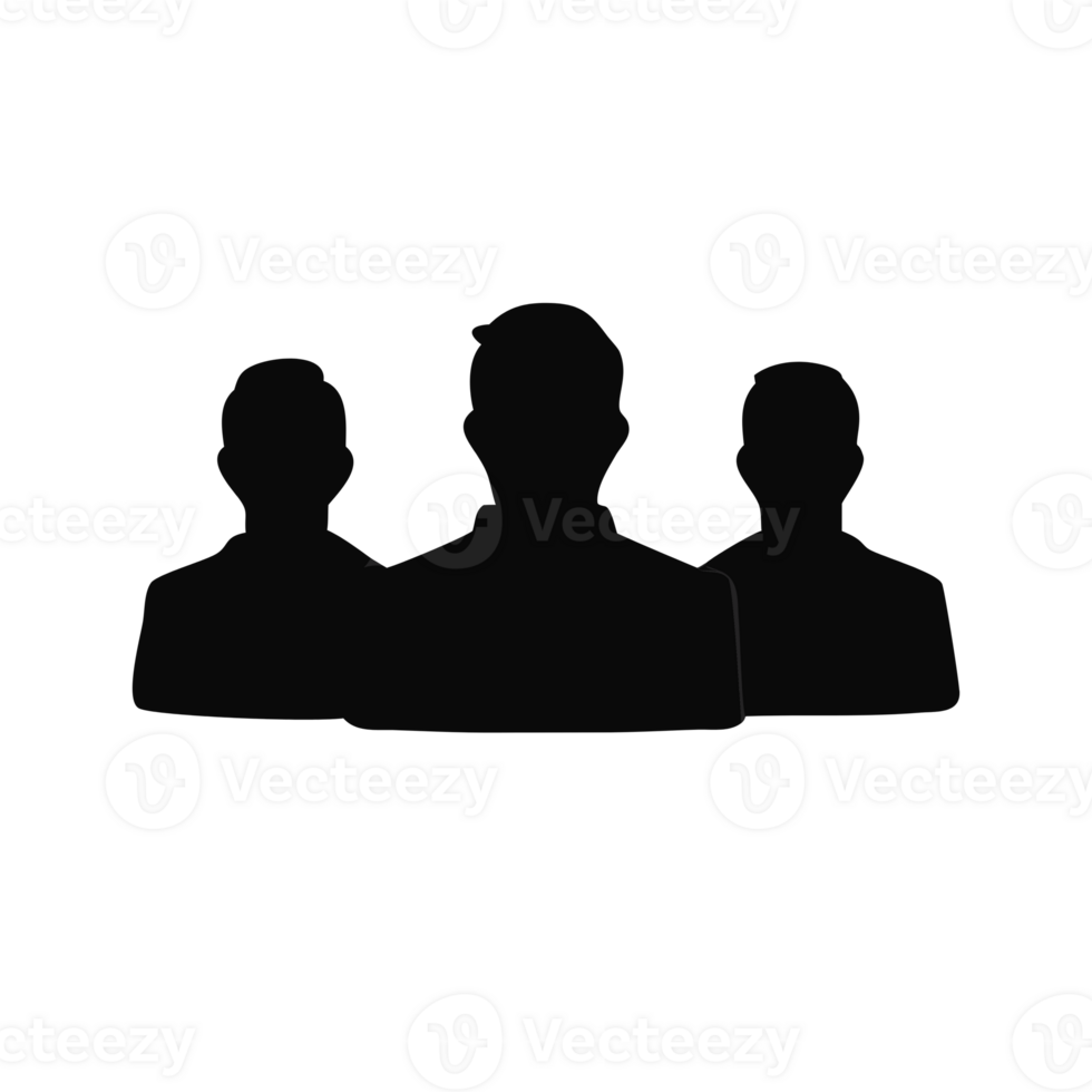 silhouette business people team png