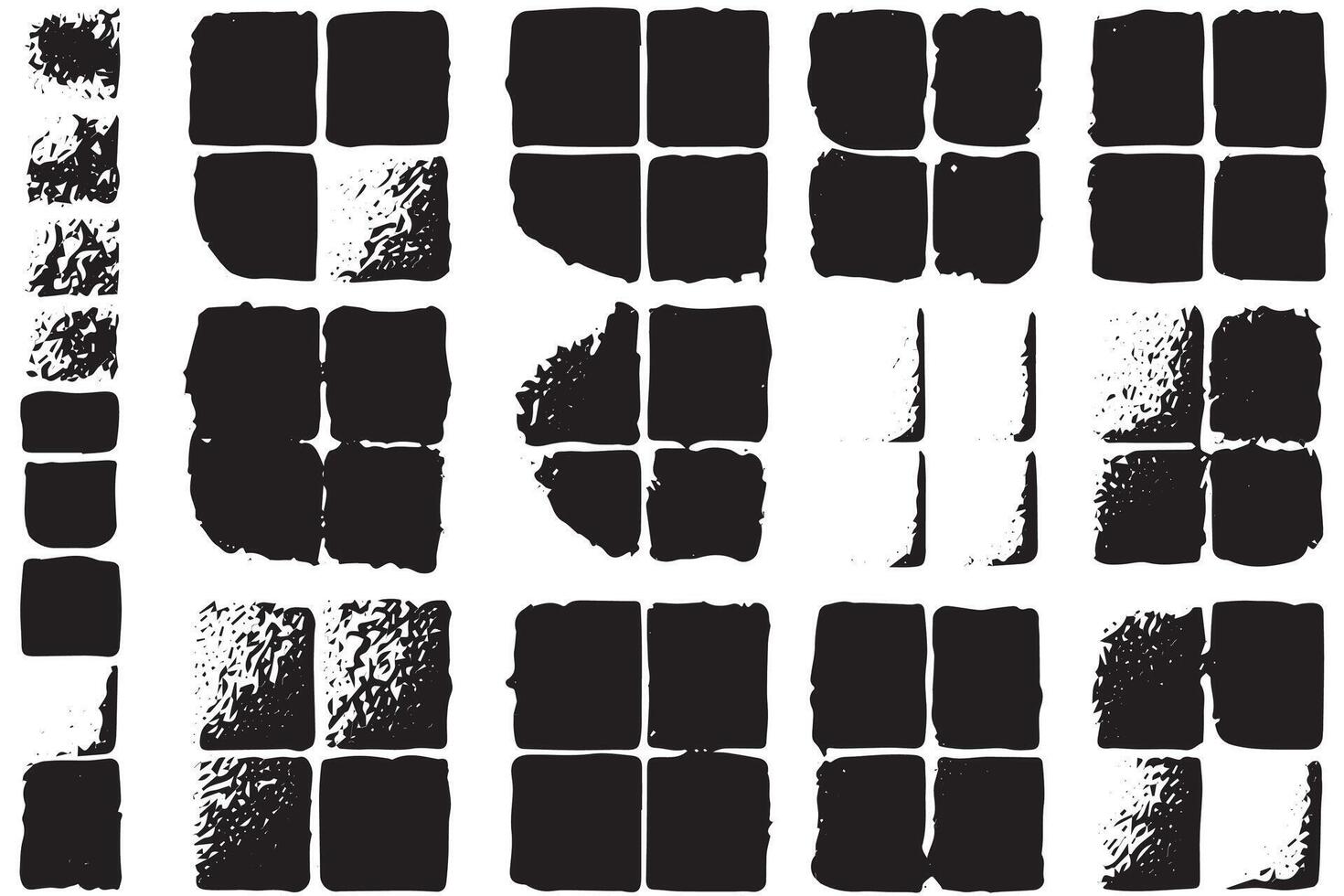 Monochrome Abstract noise, Small particles of debris and dust, Distressed uneven background Grunge texture overlay with rough and fine grains isolated on white background vector