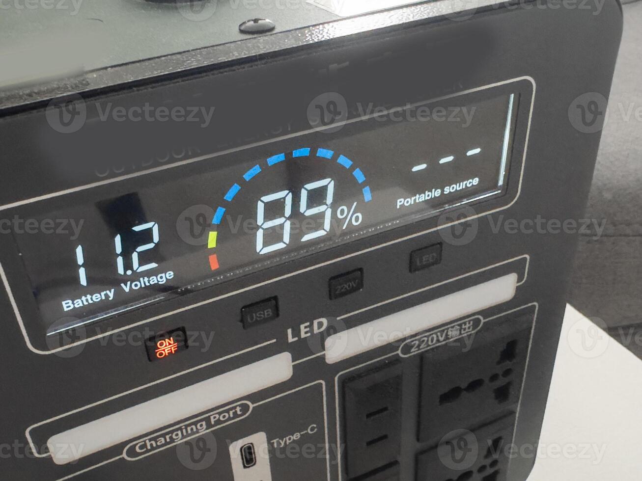 Electric power converter with a digital display photo