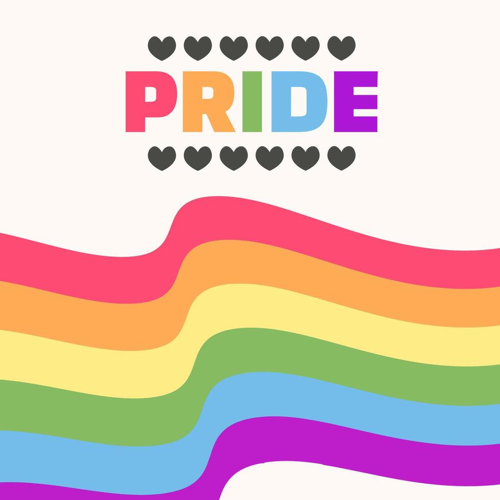 Pride background with flag. LGBTQ pride vector
