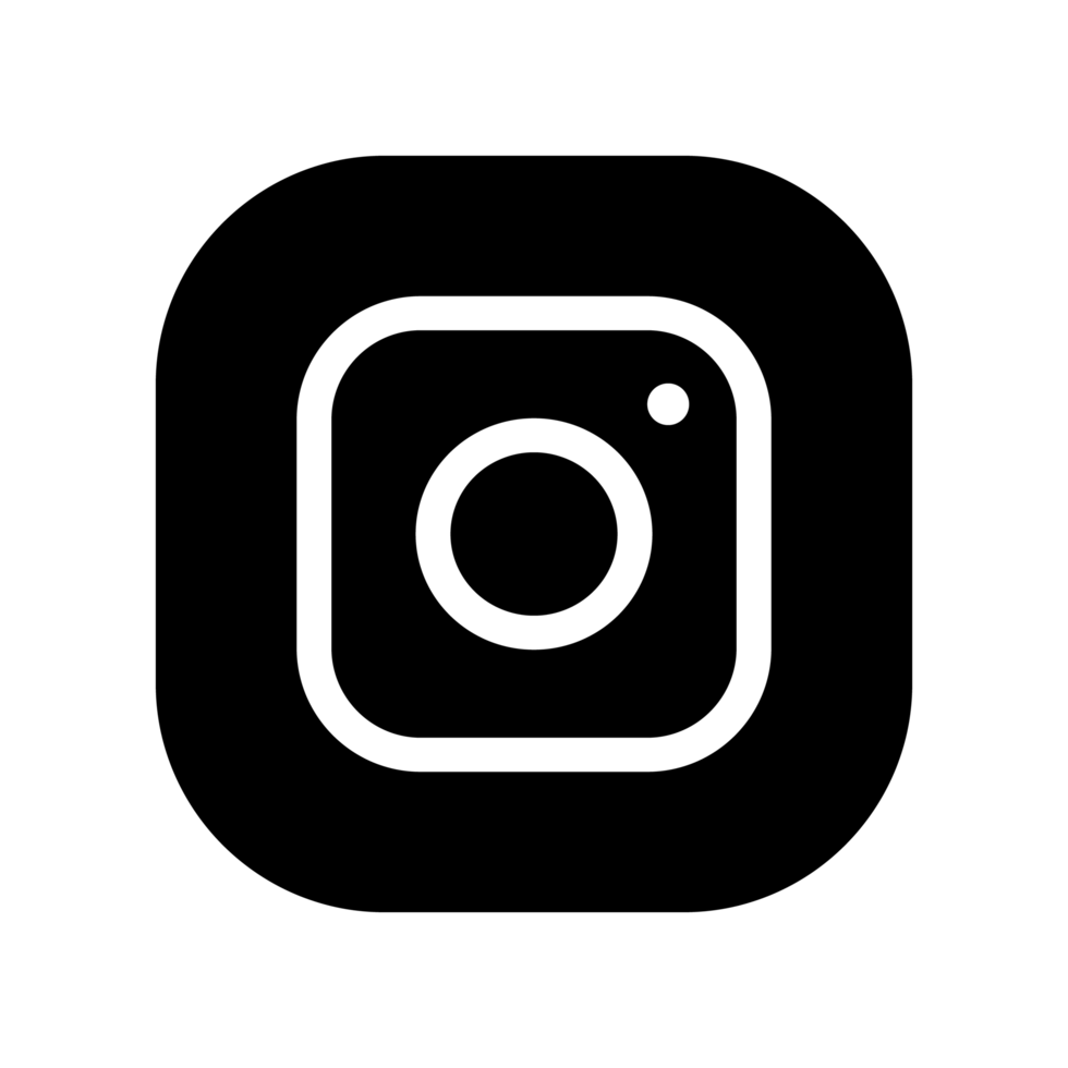 Instagram logo black and white transparent background 46853005 PNG