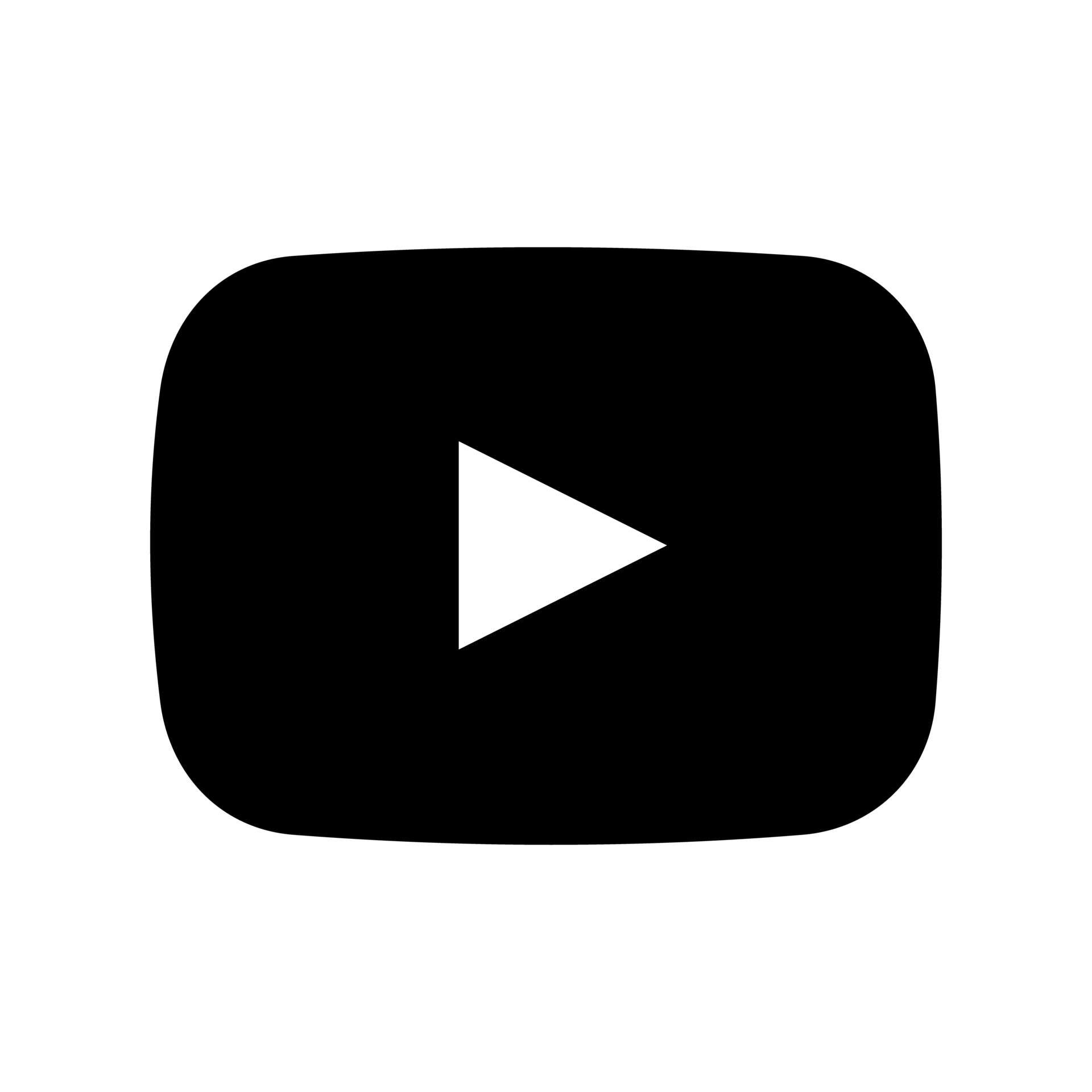 YouTube black logo. YouTube logo black and white transparent background
